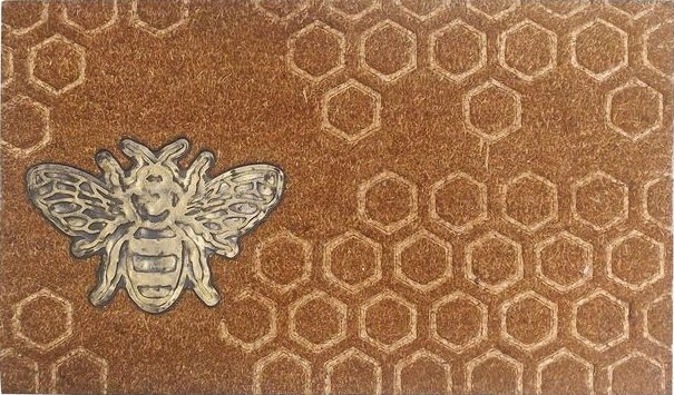 Large Embossed Coir Doormat