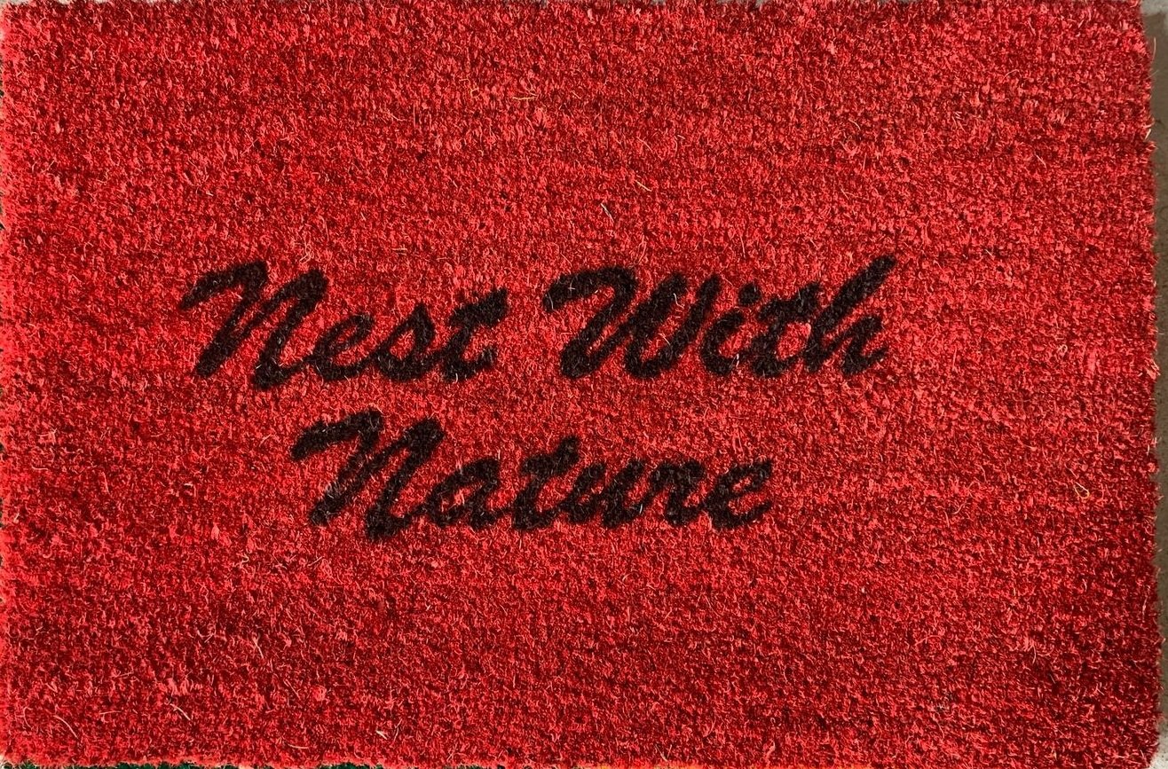 Red color doormats