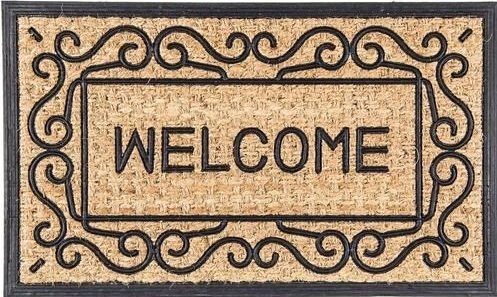 Rubber Moulded Coir Welcome Doormat